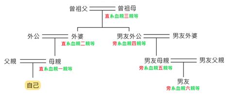 叔公是幾等親|(一)血親之親系及親等圖